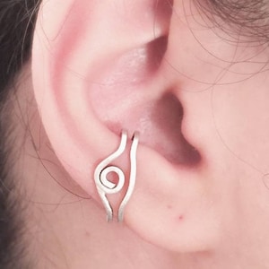 Minimalistischer Augen-Ohr-Manschetten – schick und stilvoll | 925k Silber 14k Gold gefüllt, einzigartiges handgefertigtes Schmuckgeschenk für Sie, Weihnachtsgeschenk, Schwestergeschenk