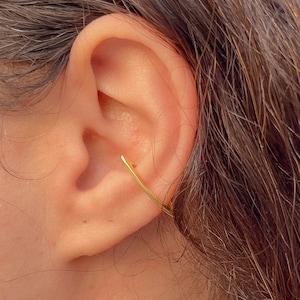 Sophisticated and Unique Long Ear Cuff: Unique Gifts for Sister - Handmade 925k Silver 14K Gold Filled Jewelry - Gift for Her