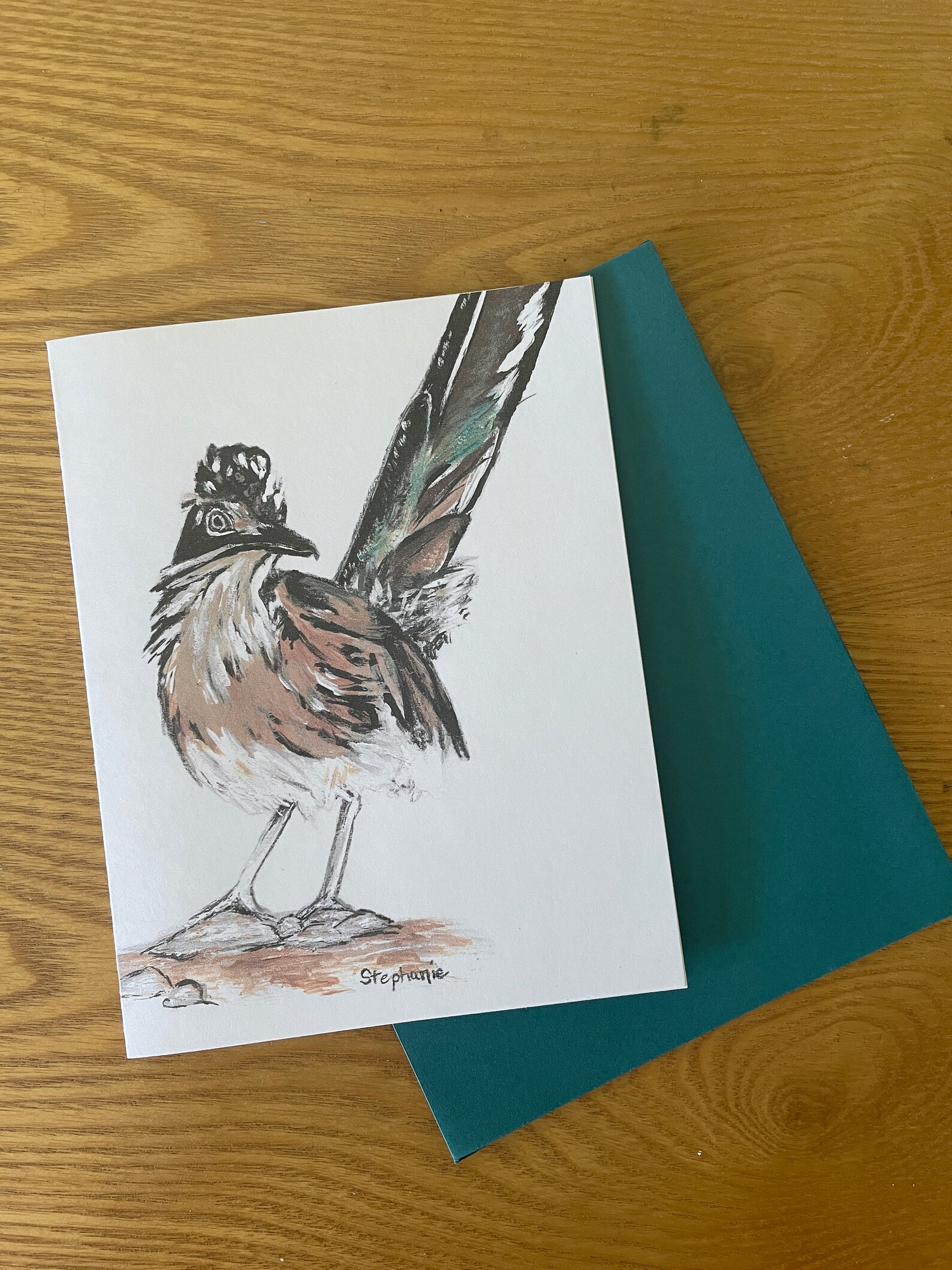 Roadrunner Card Bird Greeting Card Desert Art Etsy.de