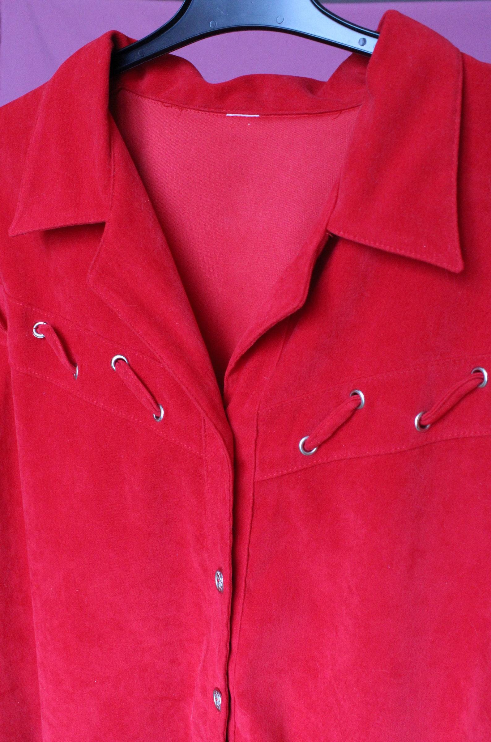 Vintage Red Shirt XL Woman Shirt Second Hand Large size Etsy