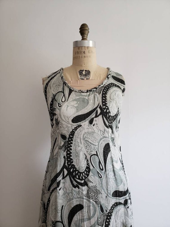 Vintage 70s, 1970s sage green, black and white gl… - image 3