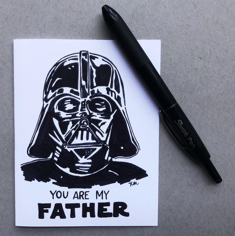 Darth Vader Father's Day Card | Etsy