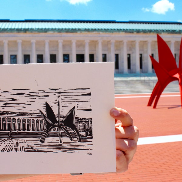 The Toledo Museum of Art Hand-pressed Linoleum Ink Print