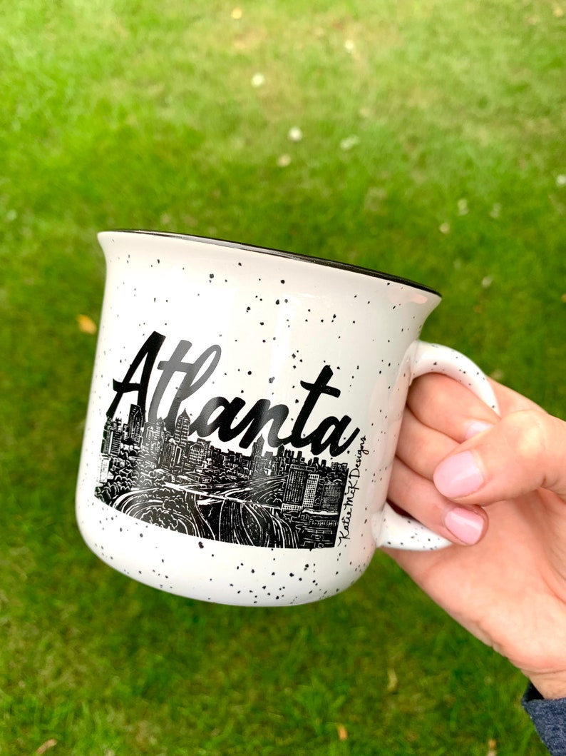 Atlanta Georgia Skyline Campfire Mug - Etsy