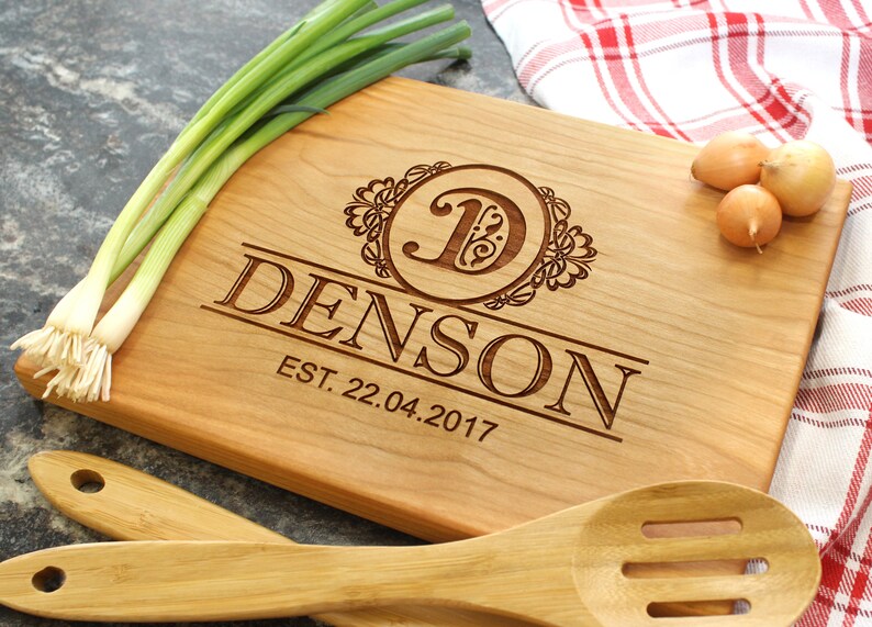 Personalized Cutting Board Wedding Gift Housewarming Gift Custom Cutting Board Anniversary 029 Engraved Cutting Board Engagement