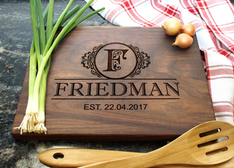 Personalized Cutting Board Wedding Gift Housewarming Gift Custom Cutting Board Anniversary 029 Engraved Cutting Board Engagement