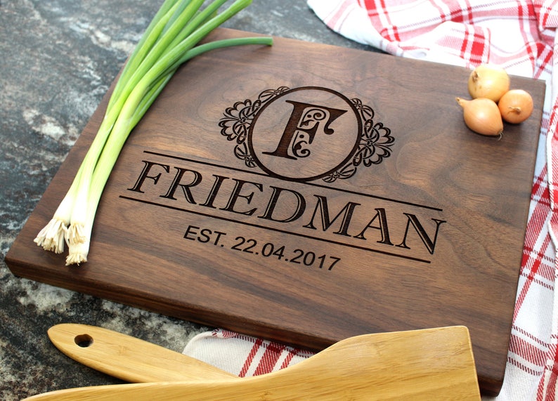 Personalized Cutting Board Wedding Gift Housewarming Gift Custom Cutting Board Anniversary 029 Engraved Cutting Board Engagement