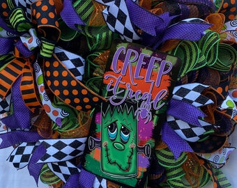 Halloween Wreath-Halloween Door Decor-Spooky Door Wreath-Halloween Wreath- Halloween Decor