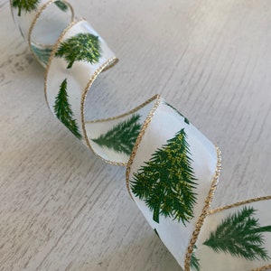 Christmas ribbon- Christmas Tree Ribbon- Ribbon for wreath- Wreath attachment- Bow Making ribbon- Gift wrapping ribbon- Bow ribbon-Gift