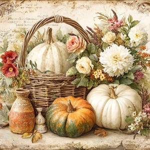 Letrero metálico vintage de calabaza otoñal, letrero de cesta otoñal de 10x8, adorno de corona de calabaza blanca, decoración rústica de Acción de Gracias, decoración para el hogar estilo cabaña