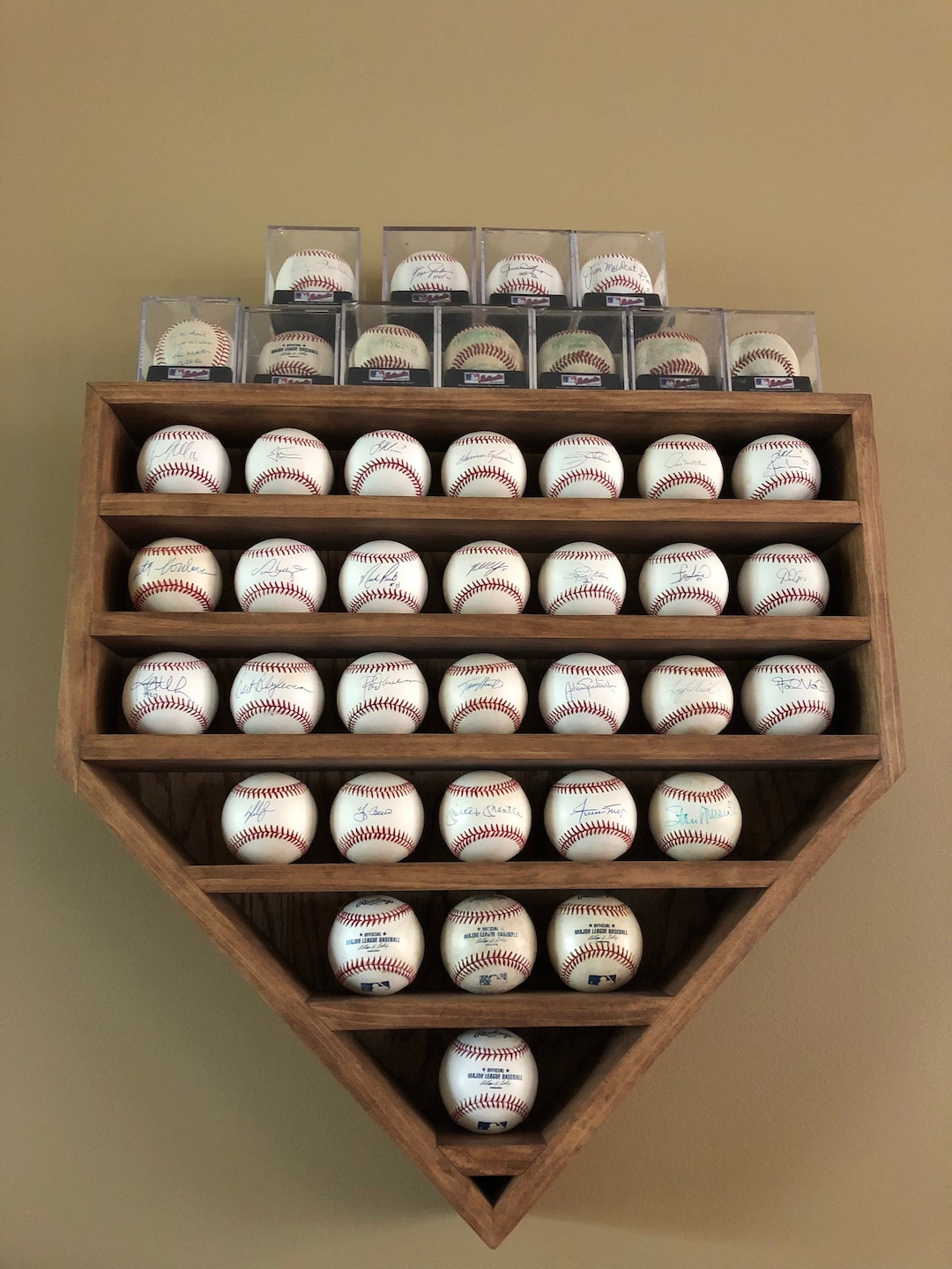 Large Baseball Display Shelf Holds 30 Baseballs Baseball Etsy