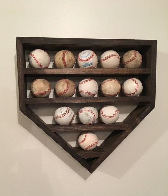 Baseball Display Shelf Baseball Shelf Home Plate Baseball ...