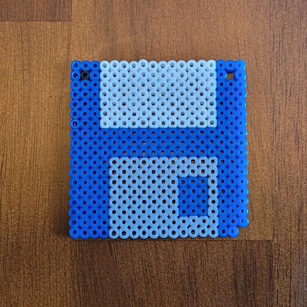 Blue Floppy Diskette Mini Perler Beads