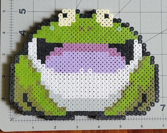 Big Green Frog Perler Beads