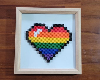 Perler bead online rainbow heart