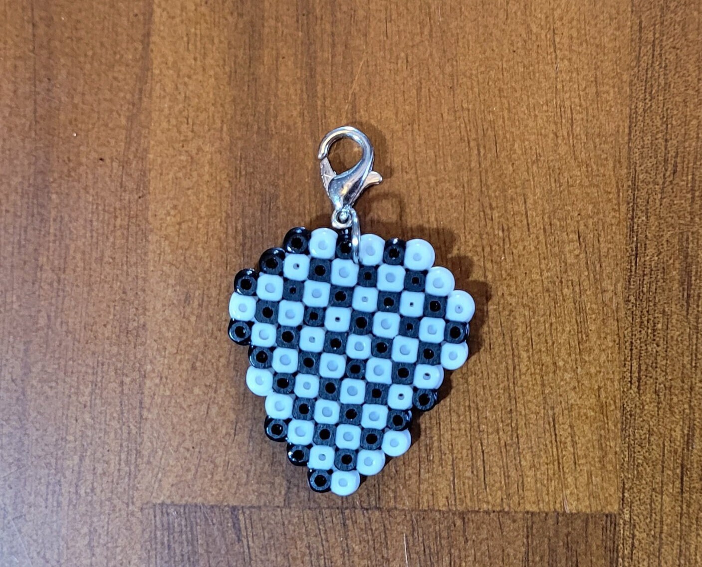 Checkered Guitar Pick Mini Perler Beads Keychain/pendant - Etsy