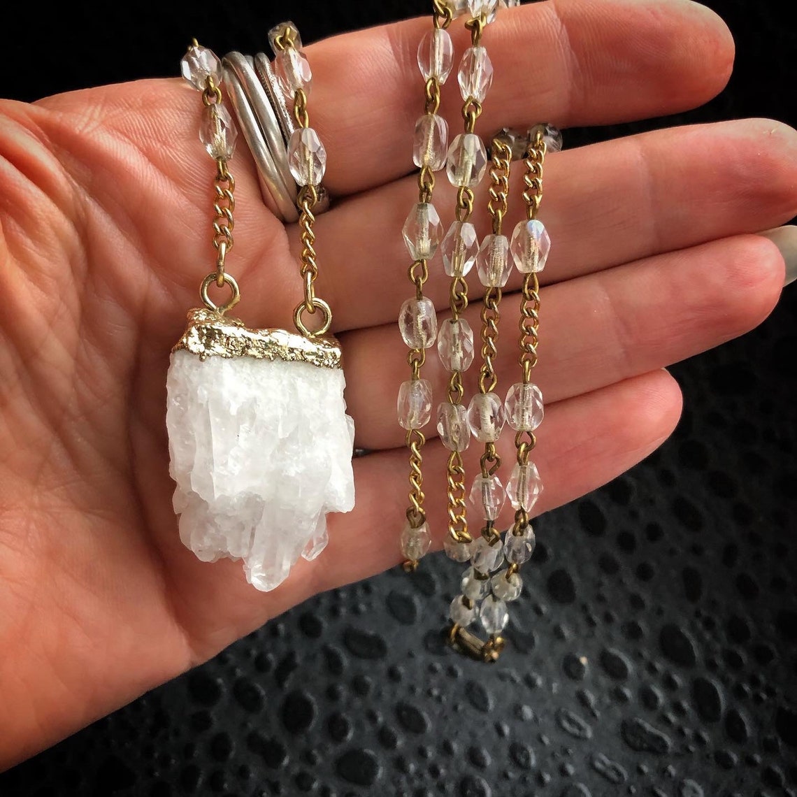 Crystal Witch necklace Etsy