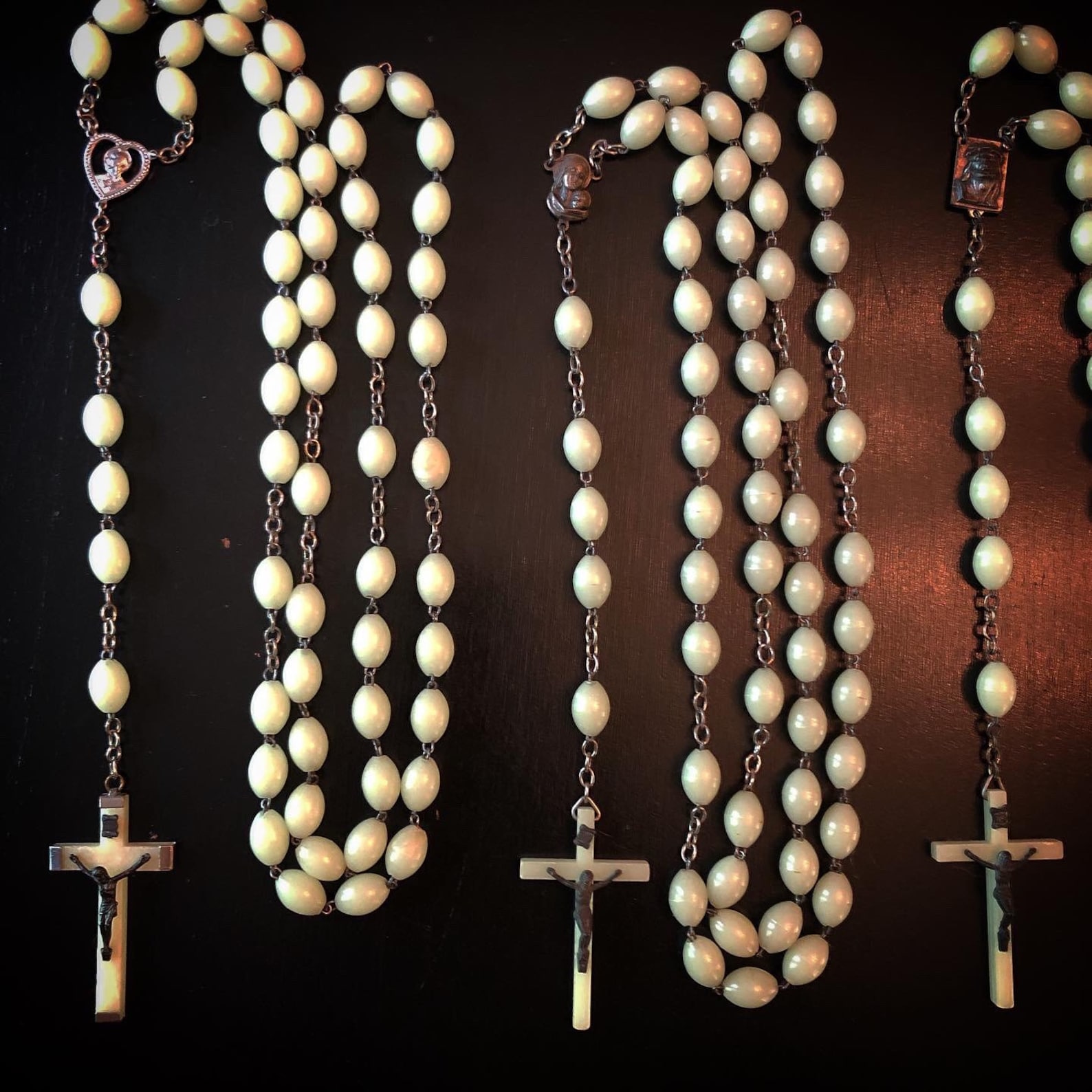 Large Vintage Glow in the Dark Rosary Etsy