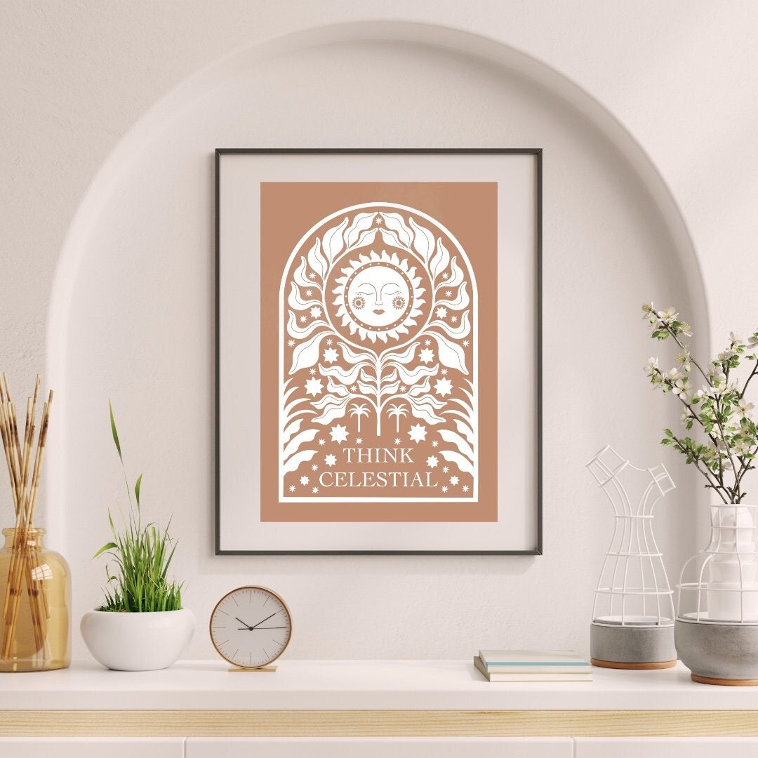 Think Celestial Downloadable PDF Print Etsy