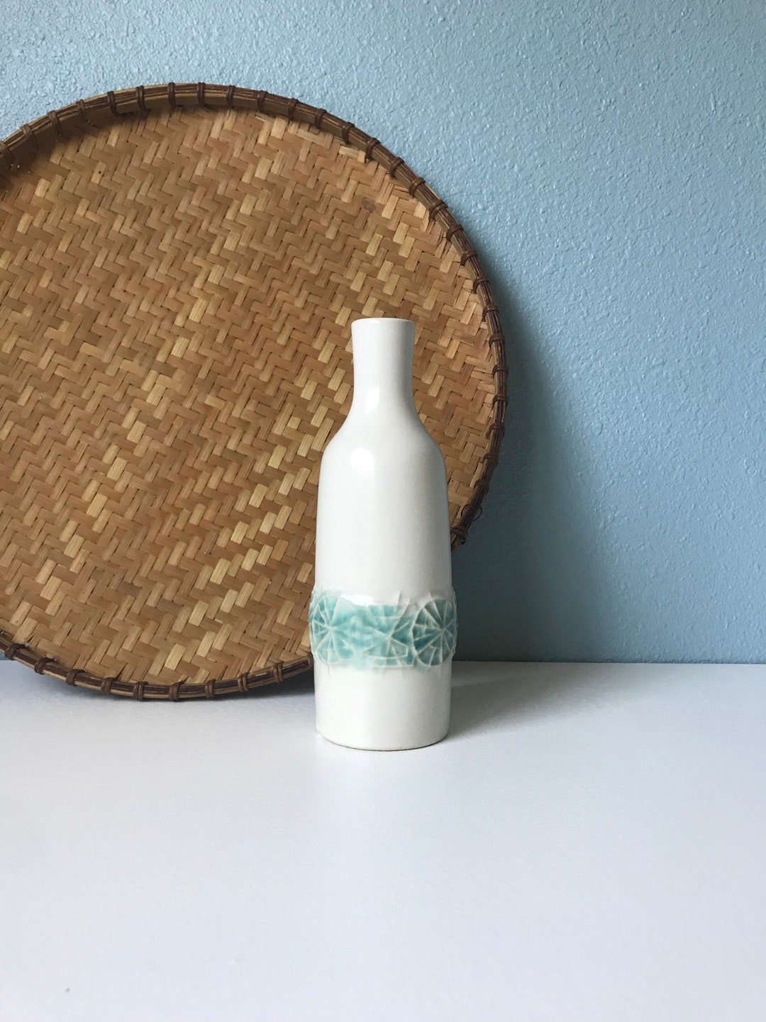 Mid Century Atomic Vase Mid Century Modern Vase White Etsy