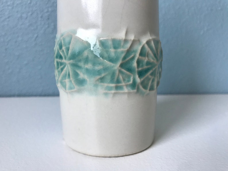 Mid Century Atomic Vase Mid Century Modern Vase White Etsy