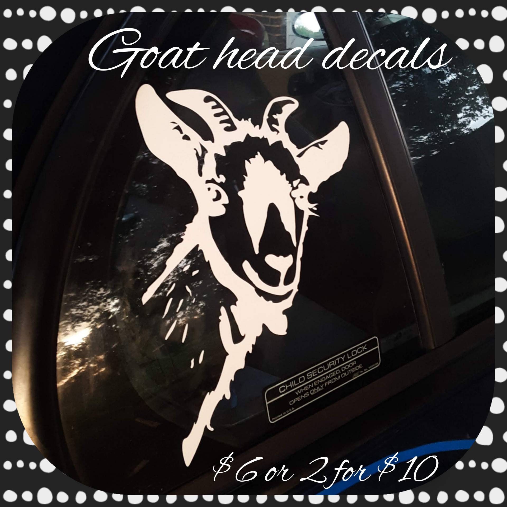 Goat head decal Etsy