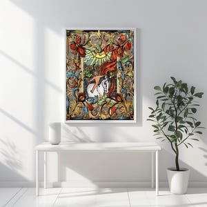Printed Customized Tarot Design Art Print  4– Mystical Wall Art, Museum Quality Giclee Art Print Reproduction, Celestial Metaphysical Decor