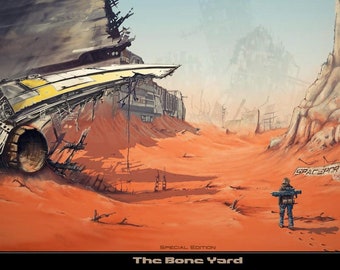 The Bone Yard- Special Edition (25 only on archival canvas) Spaceport series