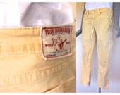 Vintage Lemon True Religion Capris, Low Rise, Fitted Pants, Summer, Made in USA, Vintage Jeans, Size 29, Lazy Day Vintage NZ