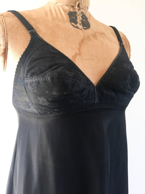 NEW 1960s Black Bullet Bra Lace Negligee, 60s Corset Lace Nightgown,  Babydoll, Lingerie, Bullet Bra, Pin Up, Bridal, Negligee, New Zealand 