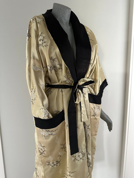80s Dragon Reversible Robe, Dragon Robe, Silk Rob… - image 2