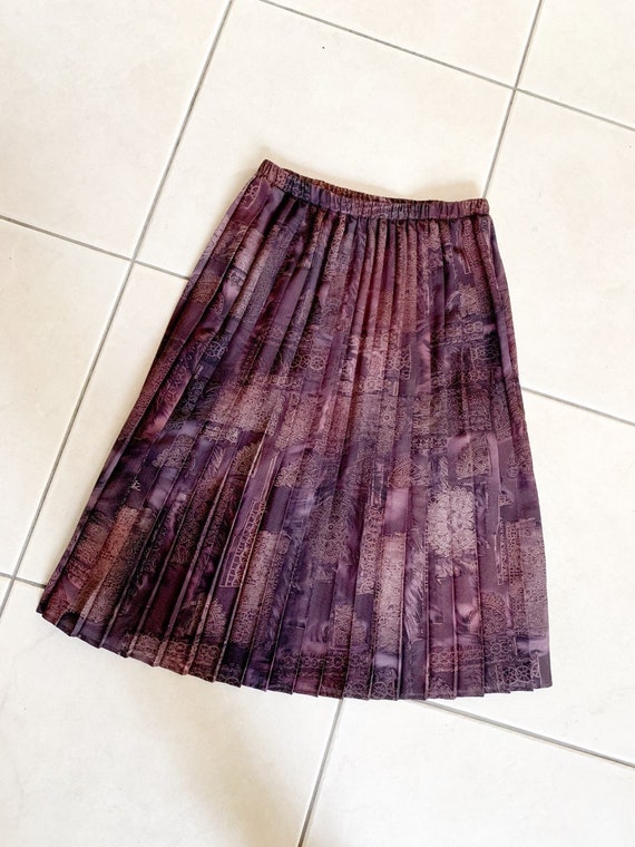 80s Pleated Midi Skirt Vintage Swing Skirt Womens Vintage | Etsy