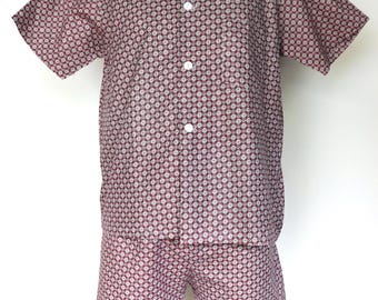 Small Mens 80s Summer Pyjamas, Paisley Pjs, Mens Pyjamas, Vintage Menswear, Size S, 38" Chest, New Zealand Made*