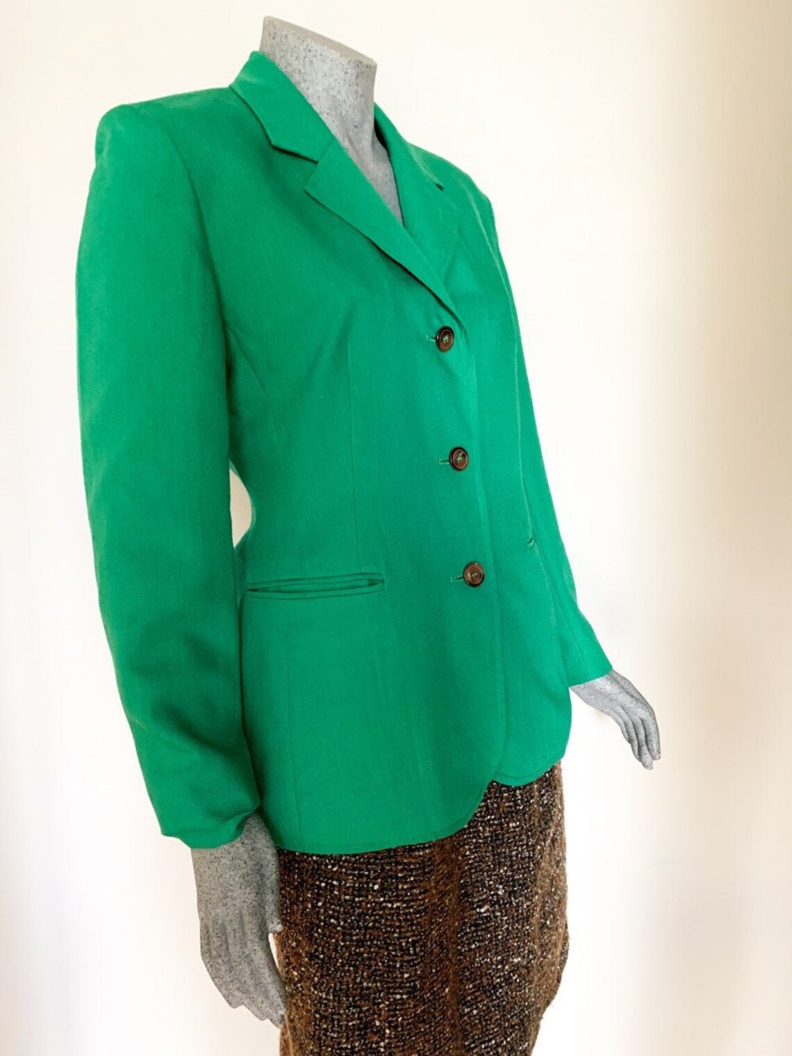 Emerald Green Blazer Womens Dress Jacket Ladies Jacket Size Etsy
