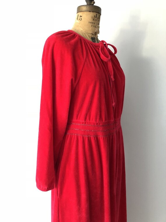 Red Velour Dressing Gown 34 Waist 40 Bust New Etsy