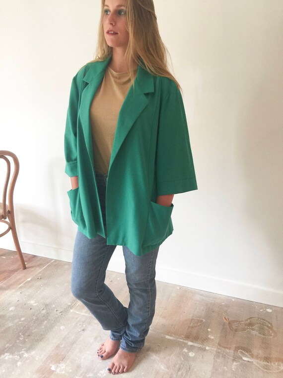 plus size green jacket