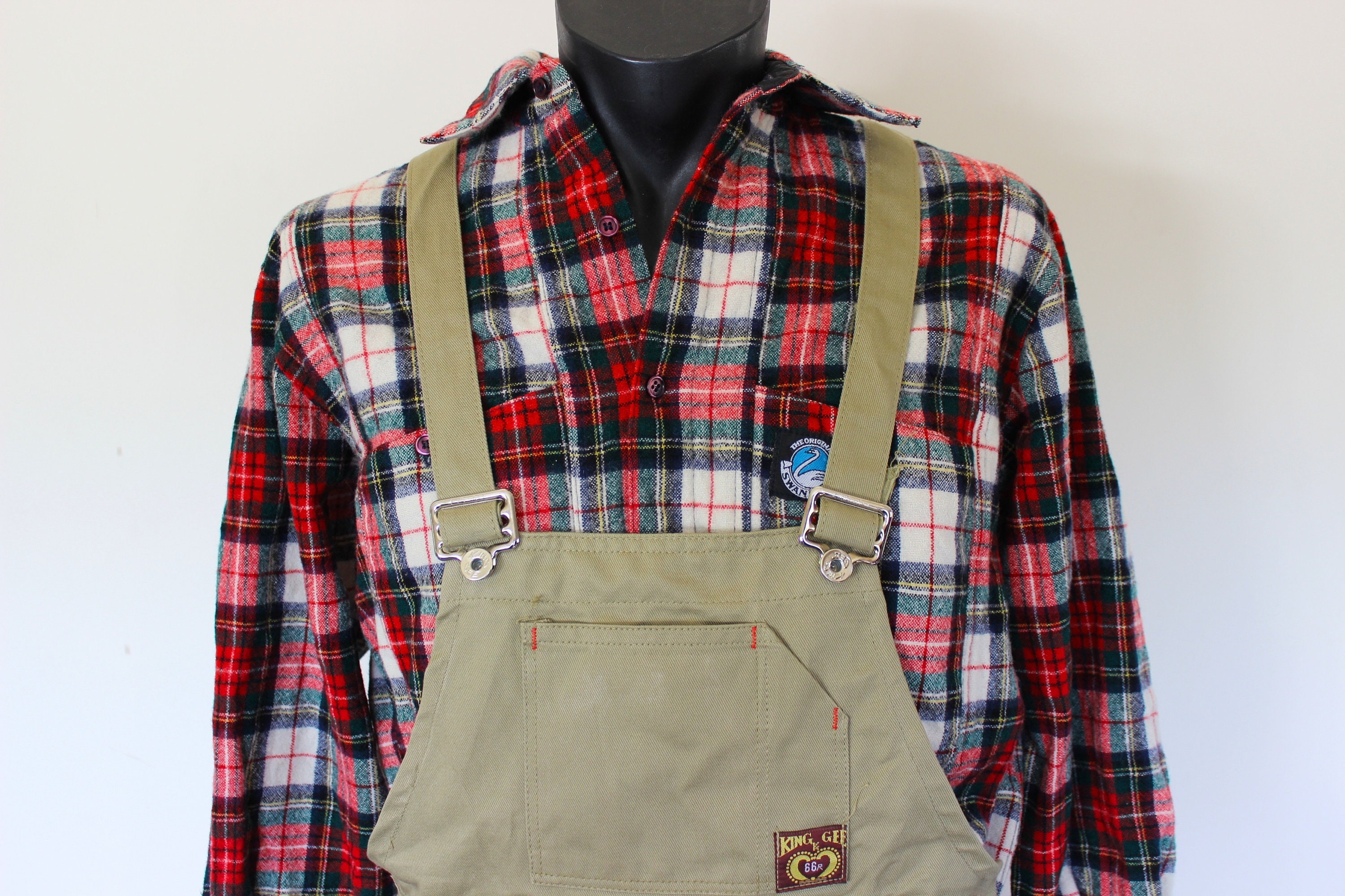 Small 90s Kinggee Overalls 1990s Khaki Bib Overalls Bib & Etsy