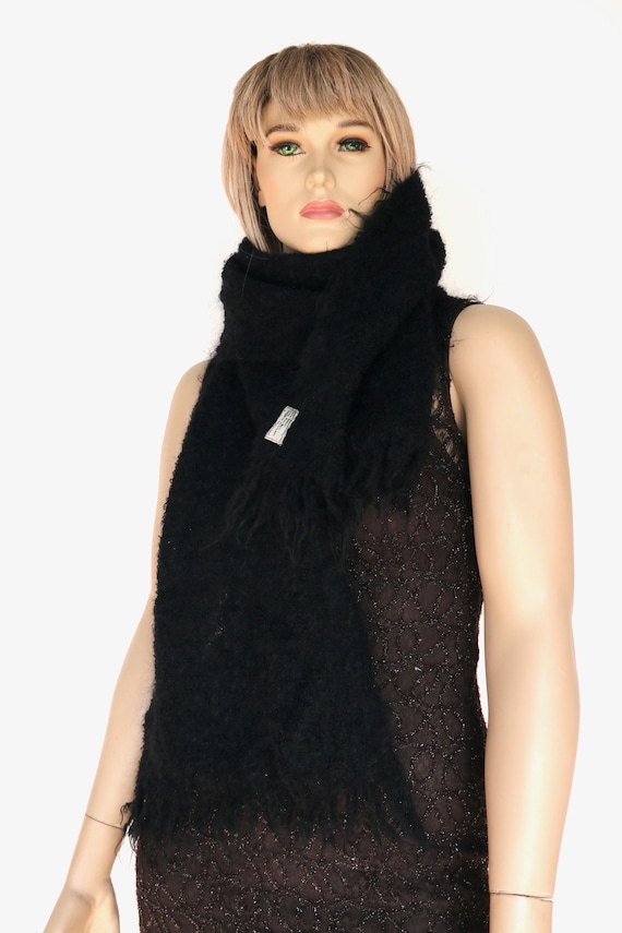 Vintage Andrew Stewart Mohair Wool Woven Scarf, Made in Scotland