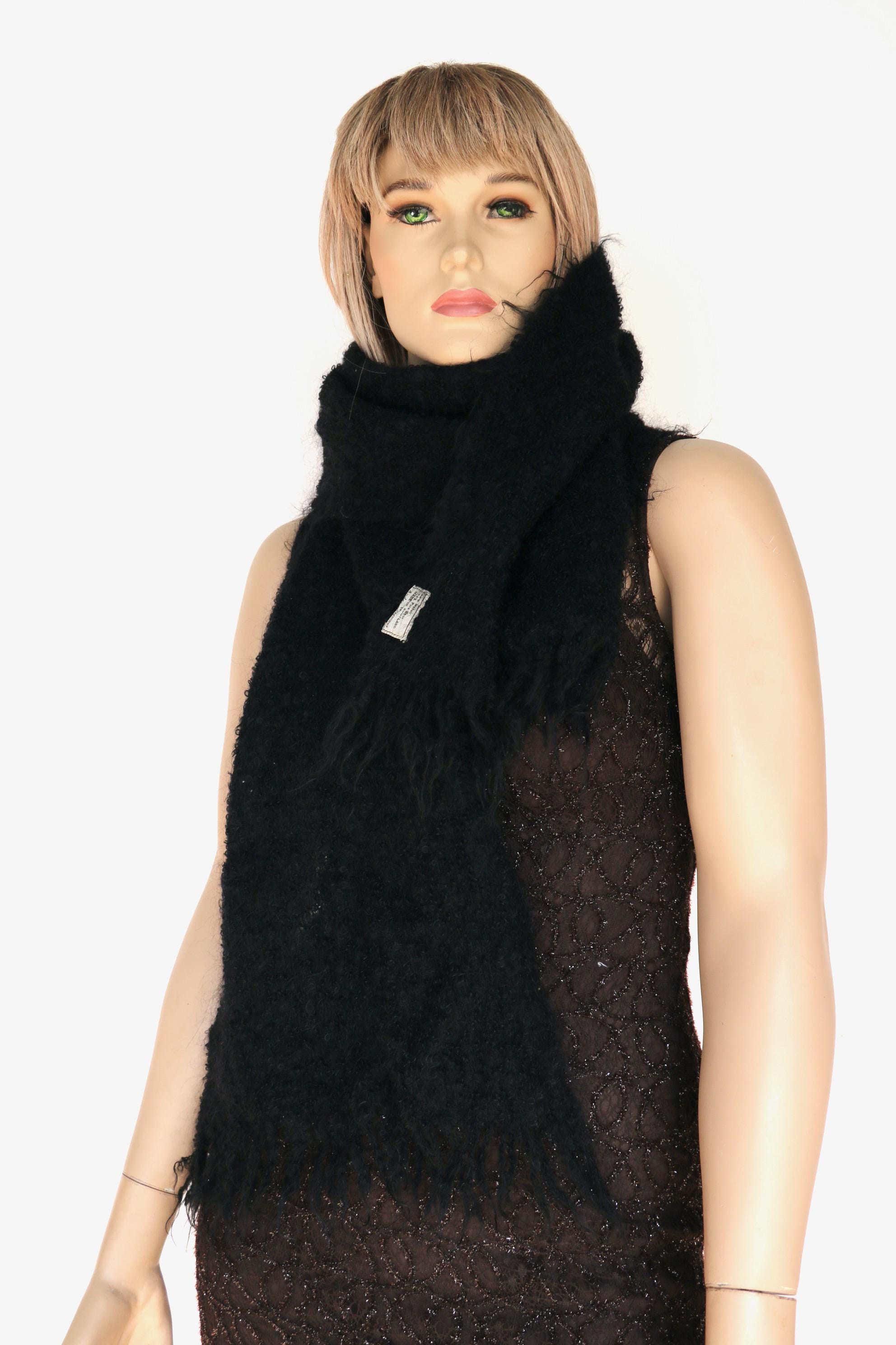 Vintage Andrew Stewart Mohair Wool Woven Scarf, Made in Scotland
