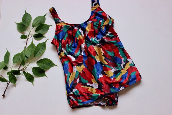 Fiesta of Lights 1970s Swim Dress, Swimming Costume, … - Gem