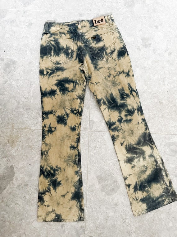 Tie Dyed Corduroy Jeans, Size 8-10, 28" Waist, Vi… - image 6