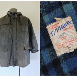 Vintage Men s Medium W K Backhouse Stockman Coat Western Oilskin