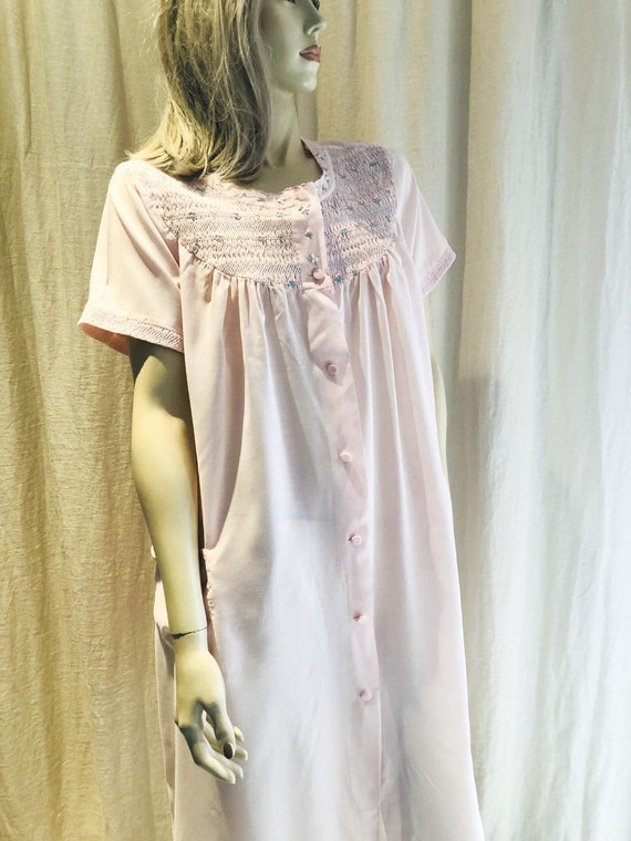 1980s Pink Nightgown, Nightie, Nightdress, Vegan … - image 5