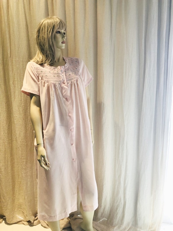 1980s Pink Nightgown, Nightie, Nightdress, Vegan … - image 6