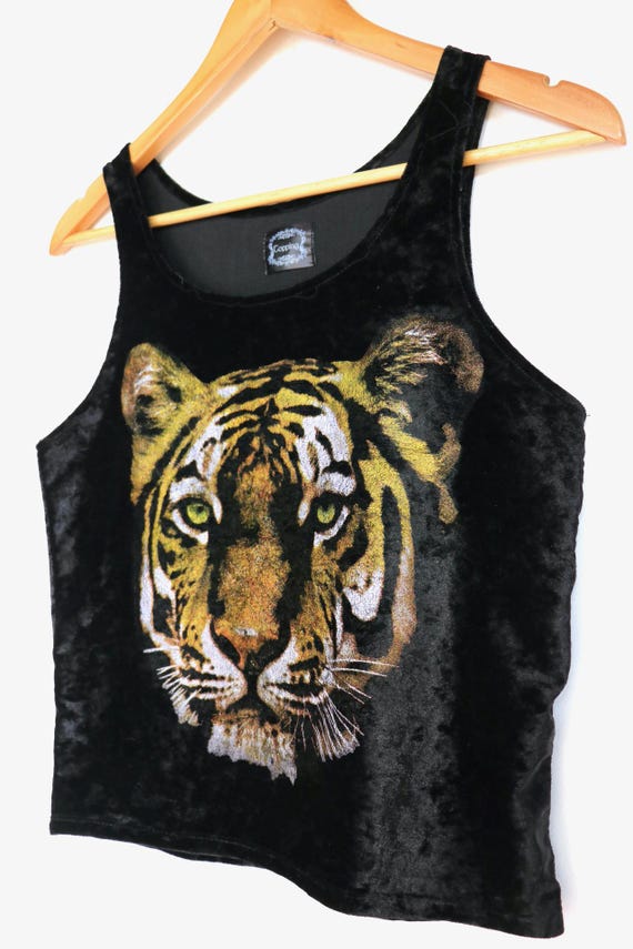 Tiger Velvet Tank Top, Size XS, Size 6-8 NZ/Aus*
