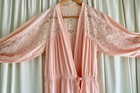 Peachy Pink Lace Robe, Small Robe, New Zealand Vi… - image 7