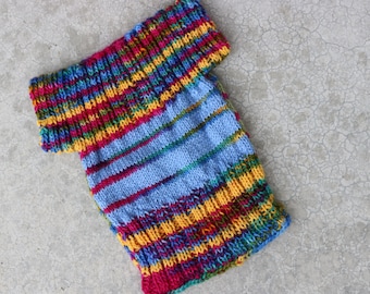 NEW - Baby Kaleidoscope Knit Wool Jersey, Girls Size 12mths, Wool Knit Sweater, Rainbow Knit, Vintage Kids, Hand knit*