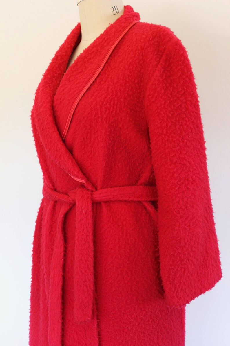 Fuzzy Elmo Vintage Robe 44 Bust Red Dressing Gown Red - Etsy
