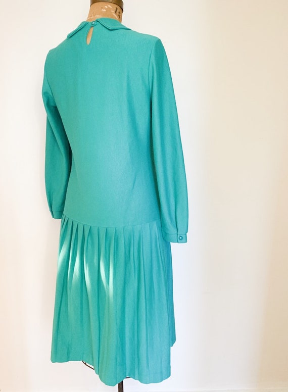 Green Vintage Dress, Vintage 1970s Dress, New Zea… - image 3