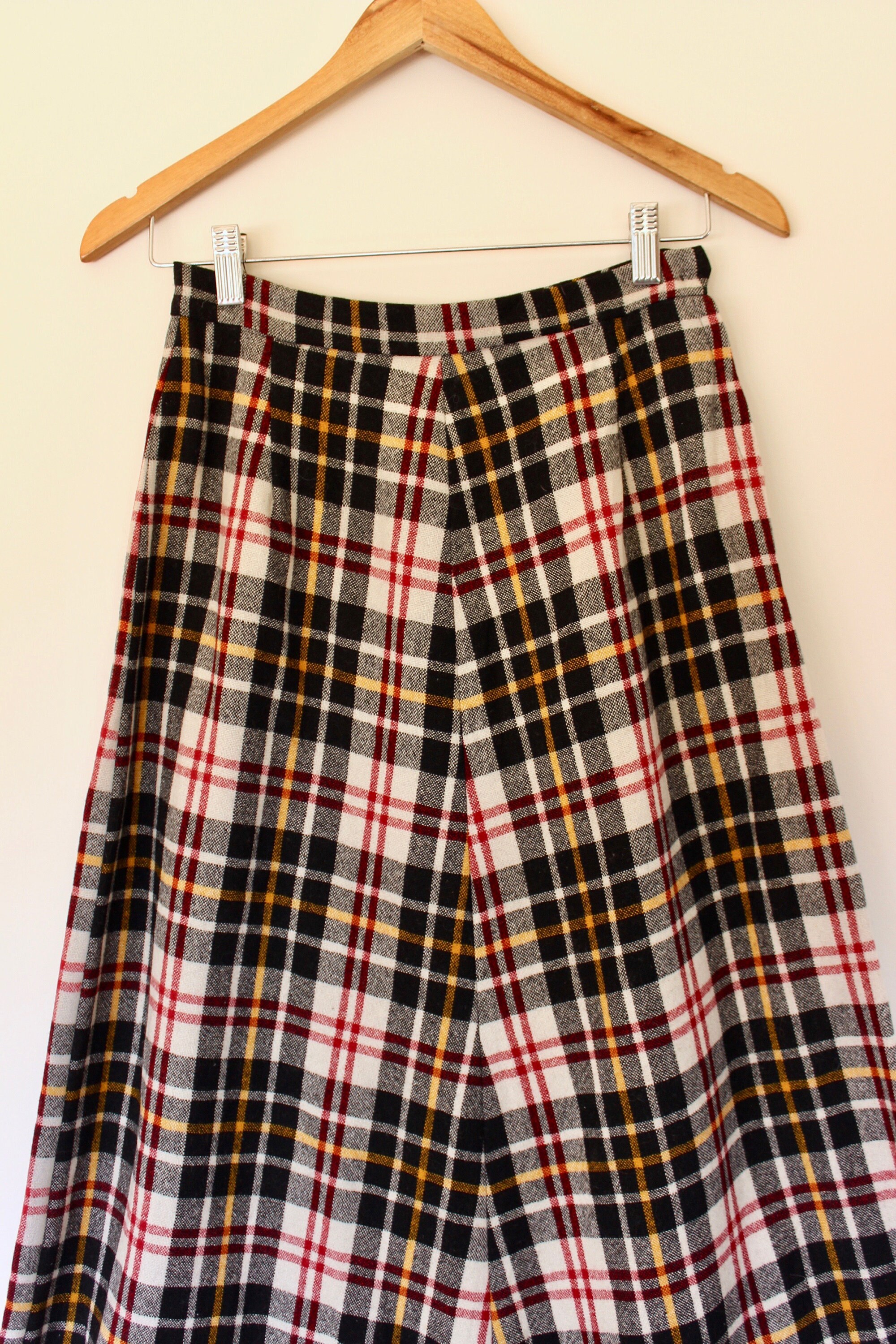 Ragtrade Plaid Vintage Skirt Plain Maxi Skirt Ankle Length - Etsy